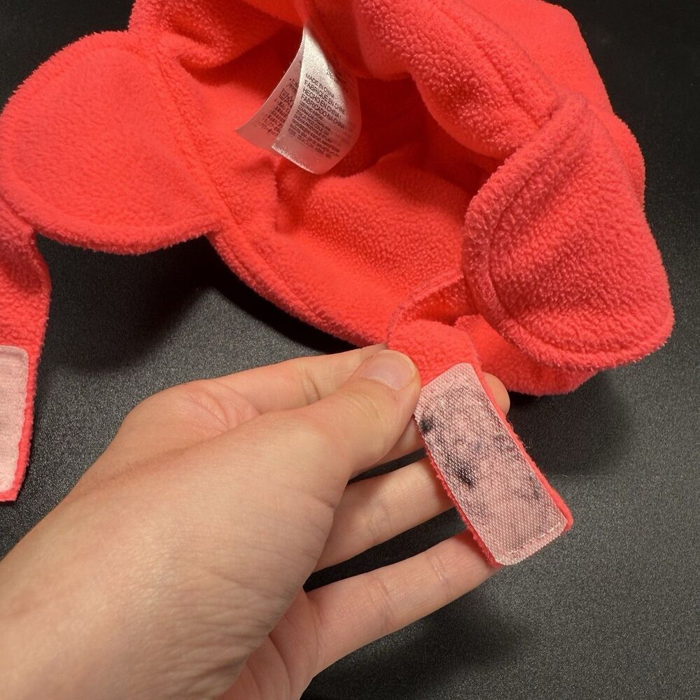 Nike Beanie Toddler One Size Hot Pink Fleece Neck Strap Snow Cap - Picture 5 of 6